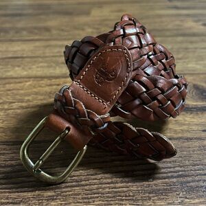 Abercrombie & Fitch • Women • Brown • Medium • Leather • Woven • Belt